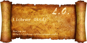 Lichner Ottó névjegykártya